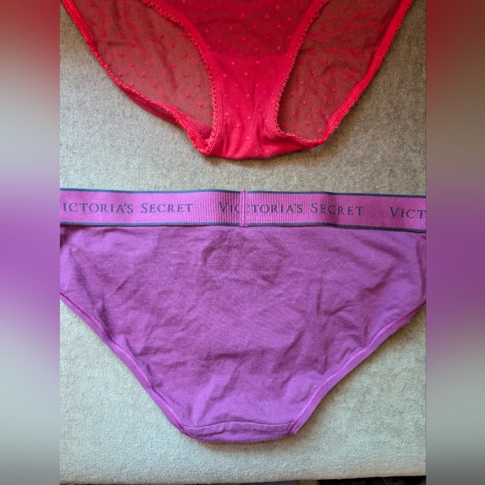 Victoria's Secret Red and Purple Panty Set Bundle - Picture 13 of 16